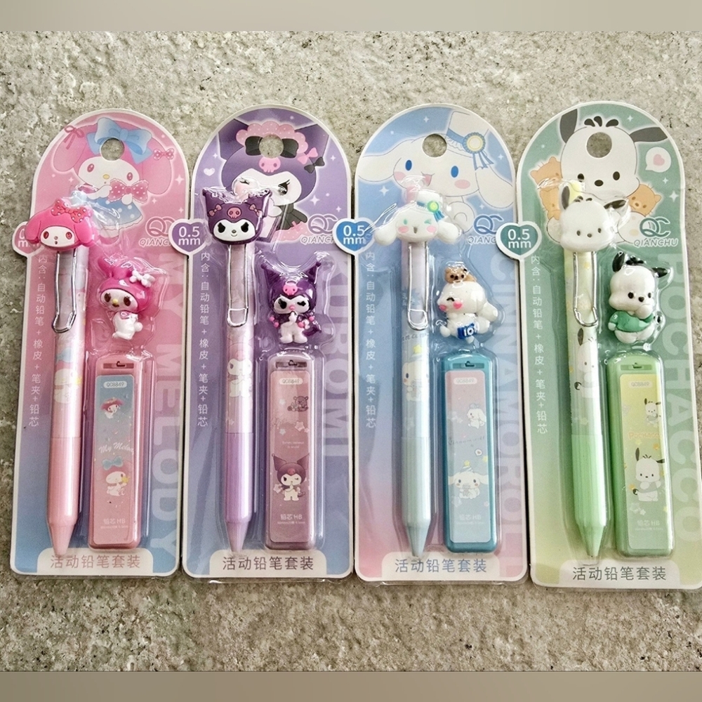 Sanrio Mechanical Pencil Set 4Pcs